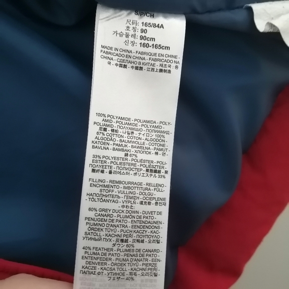 Levi's Men's Goose Down Fill Red Puffer Vest With Corduroy Trim Small - Picture 14 of 15